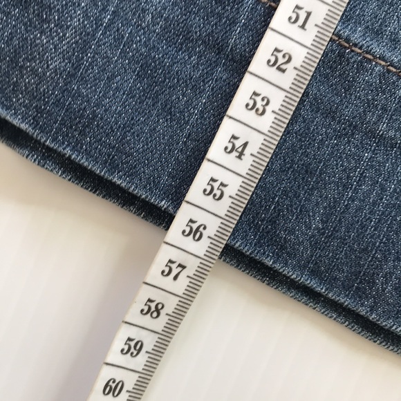 COLORADO womens 8 denim skirt 4 pockets mid blue back split front fly - Picture 16 of 16